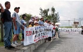 Okinawans stage 'peace walk' around U.S. Kadena air base